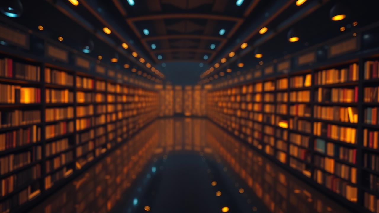 Long context LLM — infinite library of glowing tokens