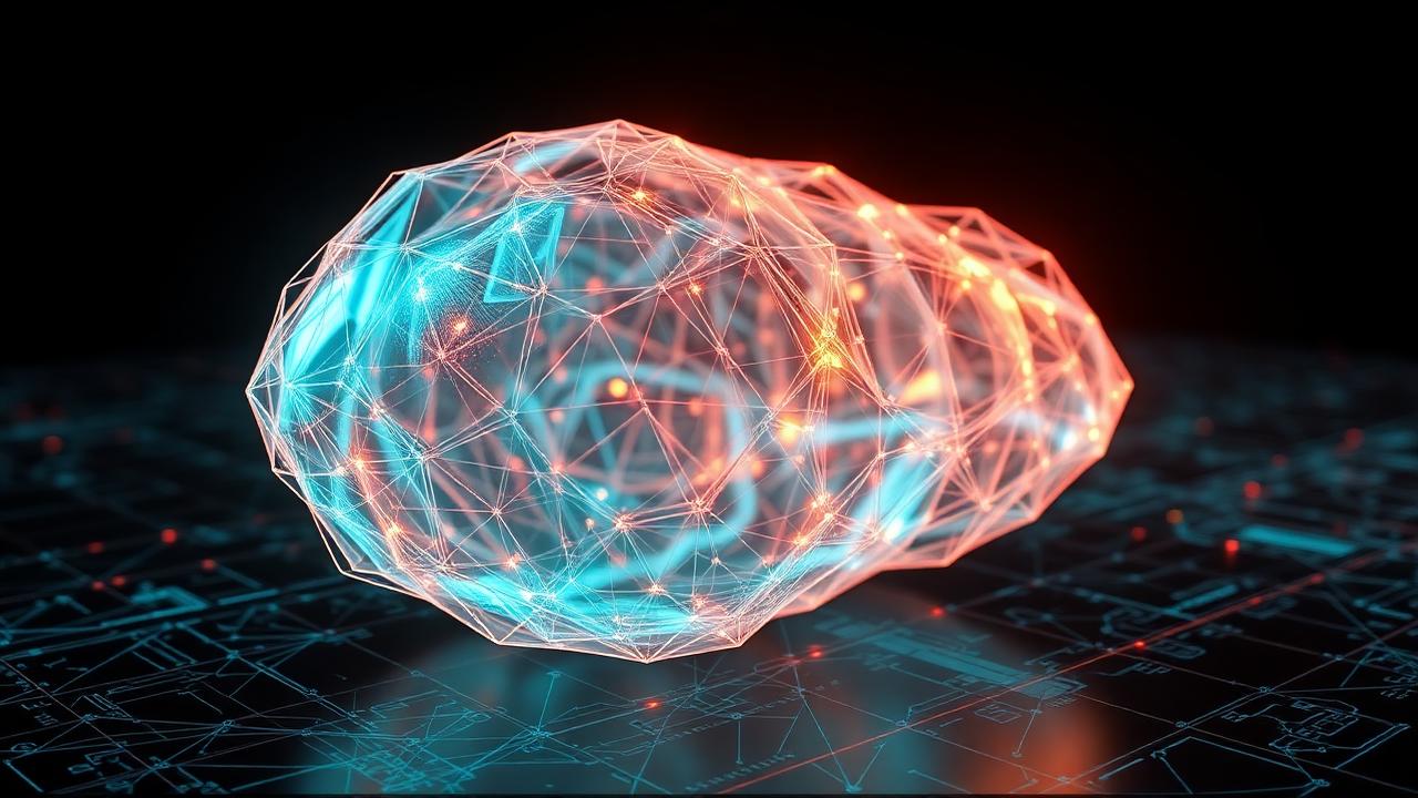 AI 3D model generation — wireframe morphing into textured mesh
